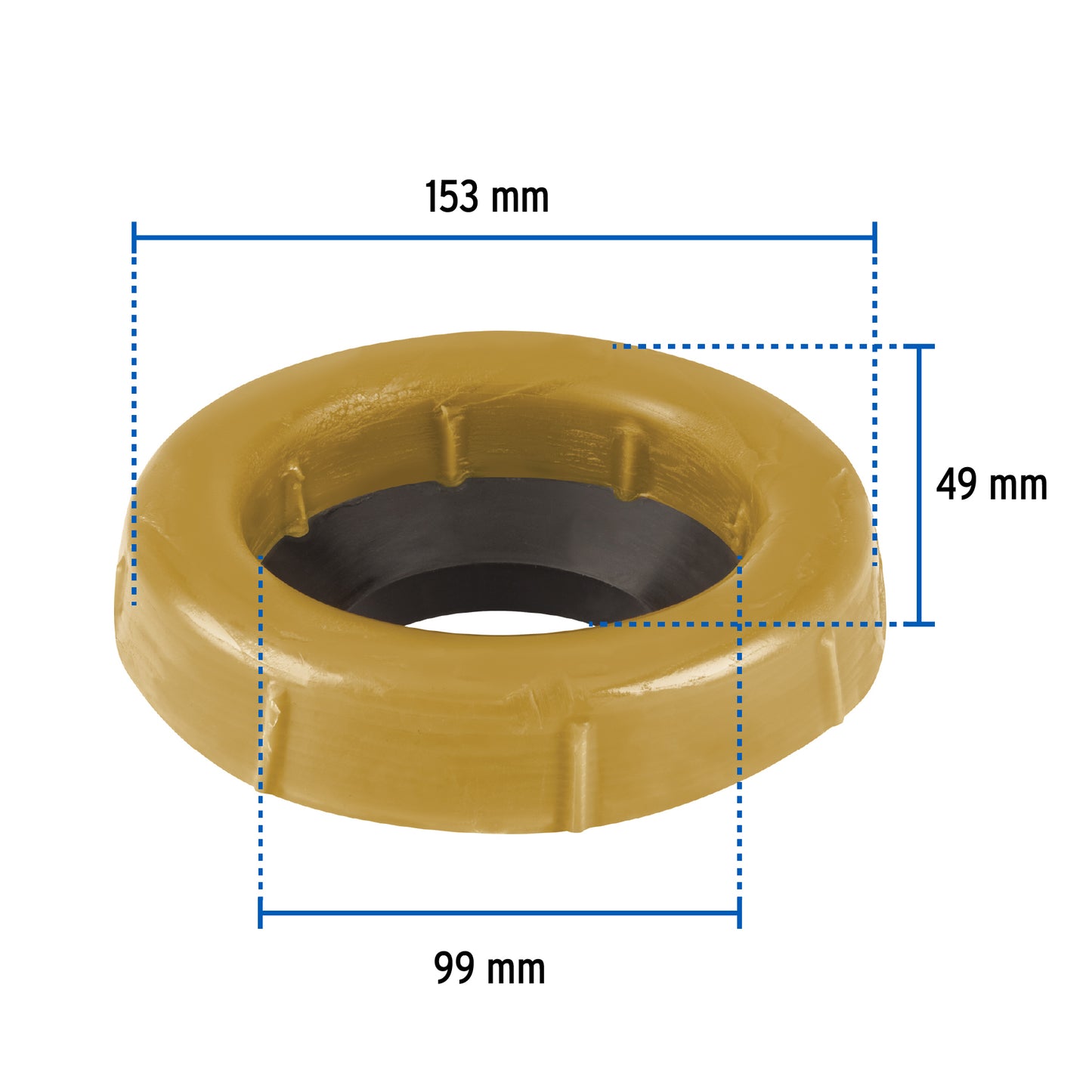 Cuello de cera con guia para WC robusto 250 g 46235 Foset Pieza