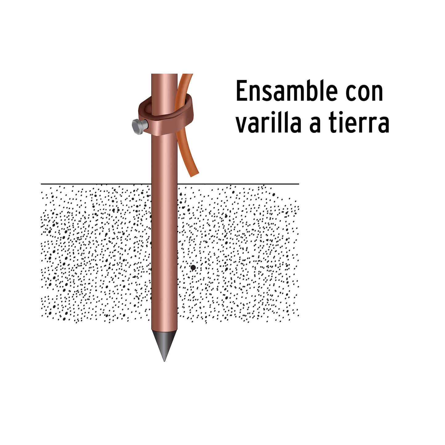 Conector para varilla a tierra 46125 Volteck Pieza