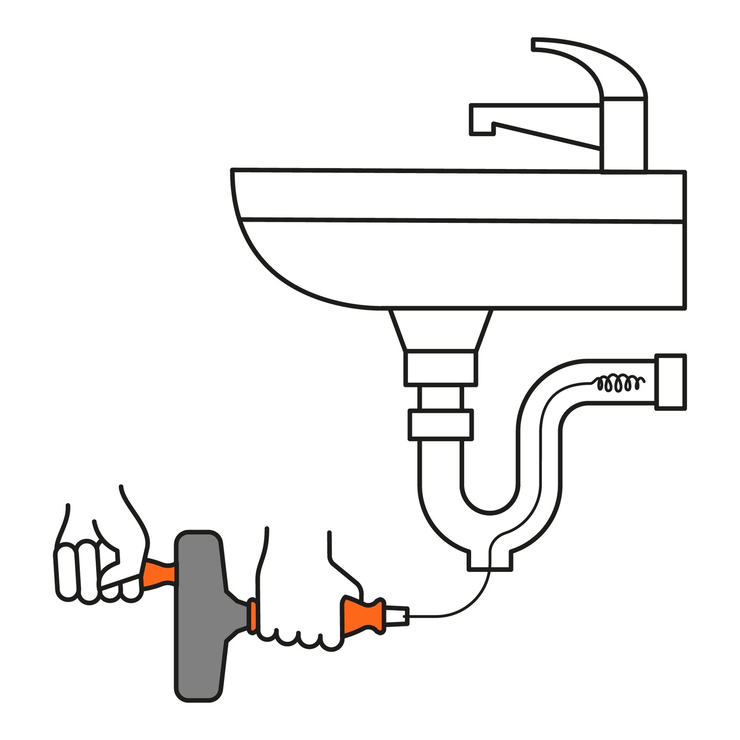 Destapacaños 25 pies alma de nylon 12279 Truper Pieza