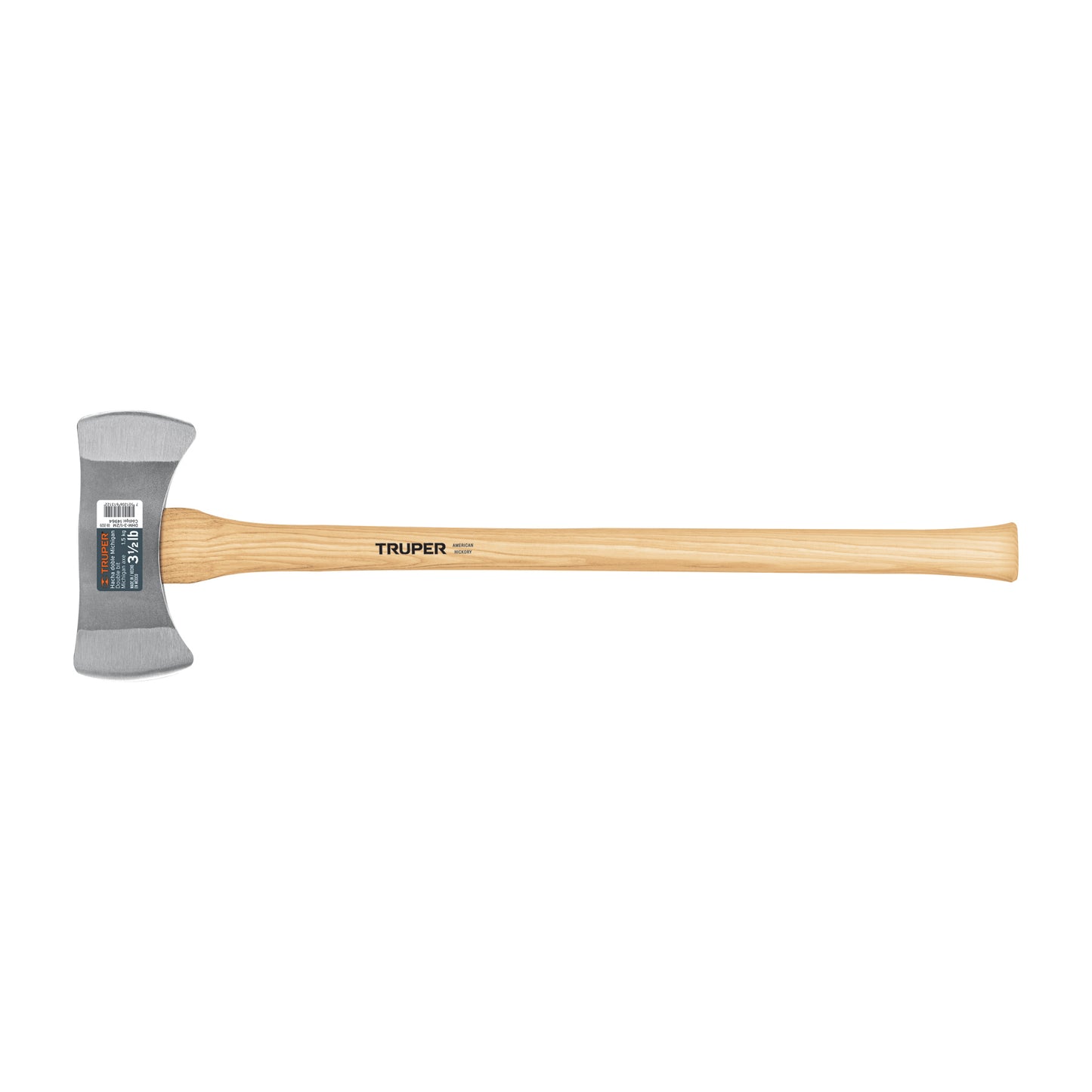 Hacha doble Michigan 3-1/2 lbs mango de Hickory 35p 14964 Truper Pieza