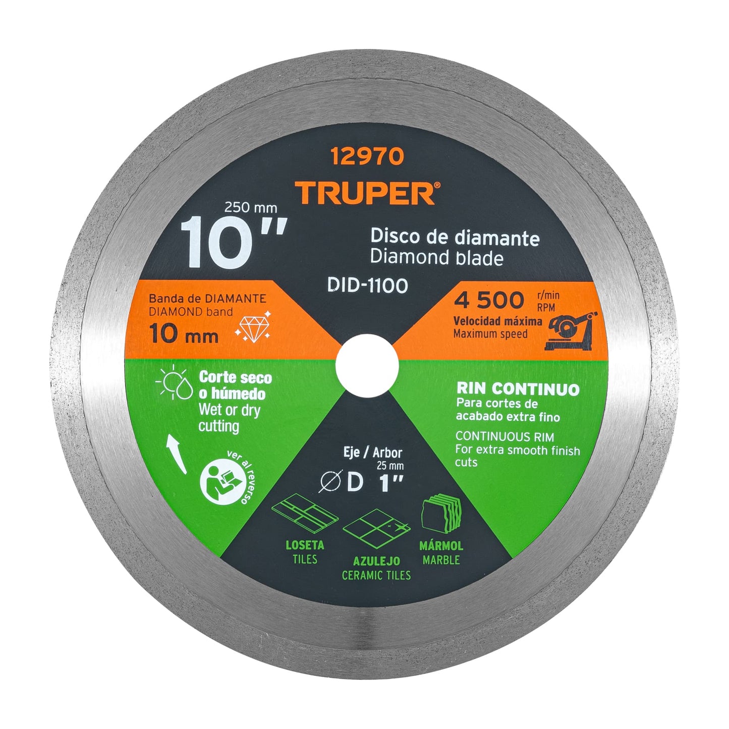 Disco diamante rin continuo 10p 12970 Pieza