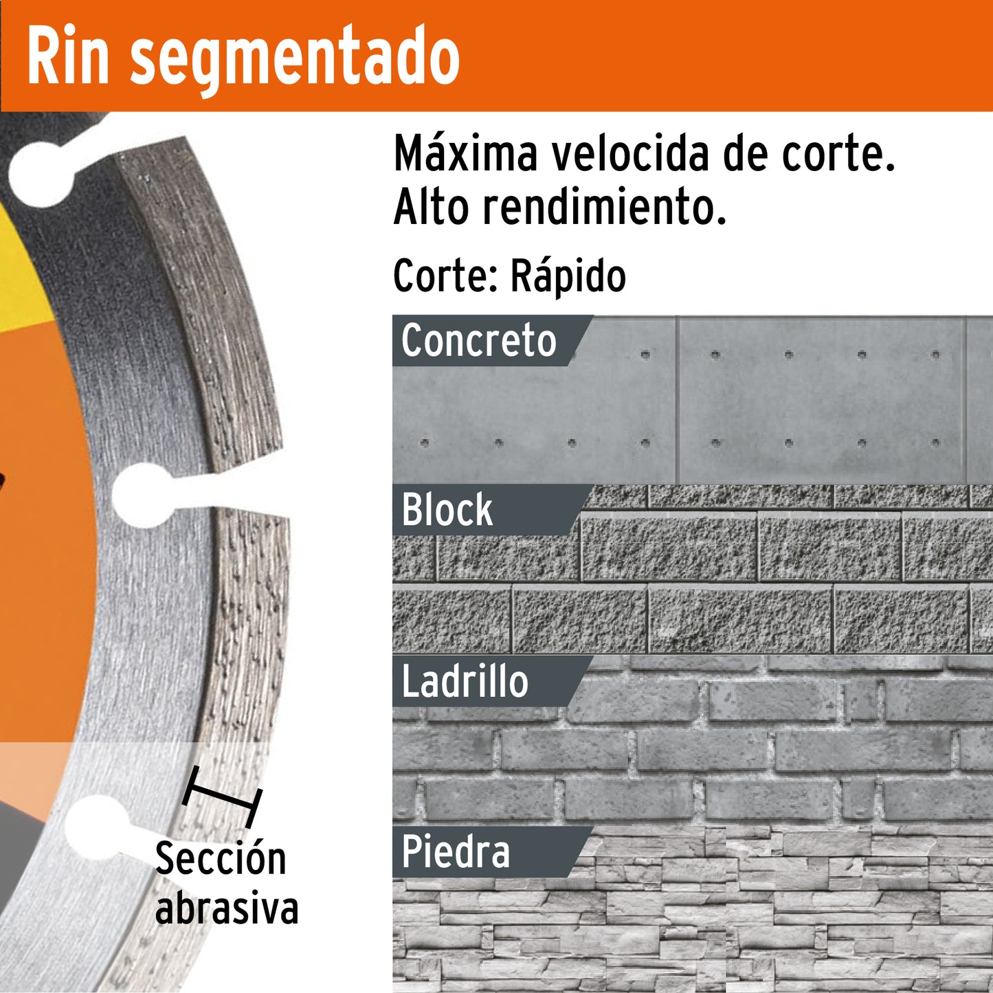 Disco diamante rin segmentado 7 Pretul 27033 Pretul Pieza