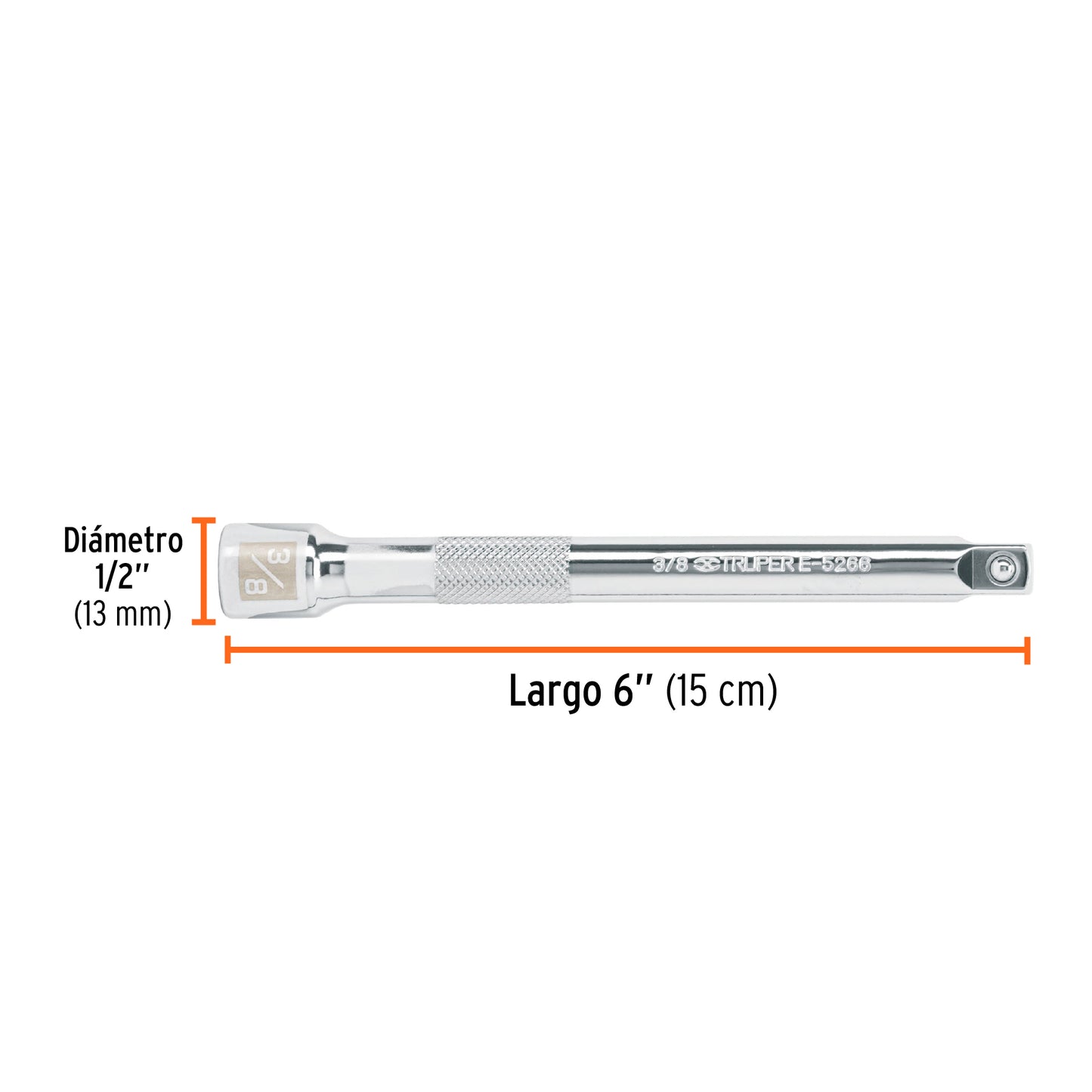 Extension matraca 3/8 x 6 13916 truper Pieza