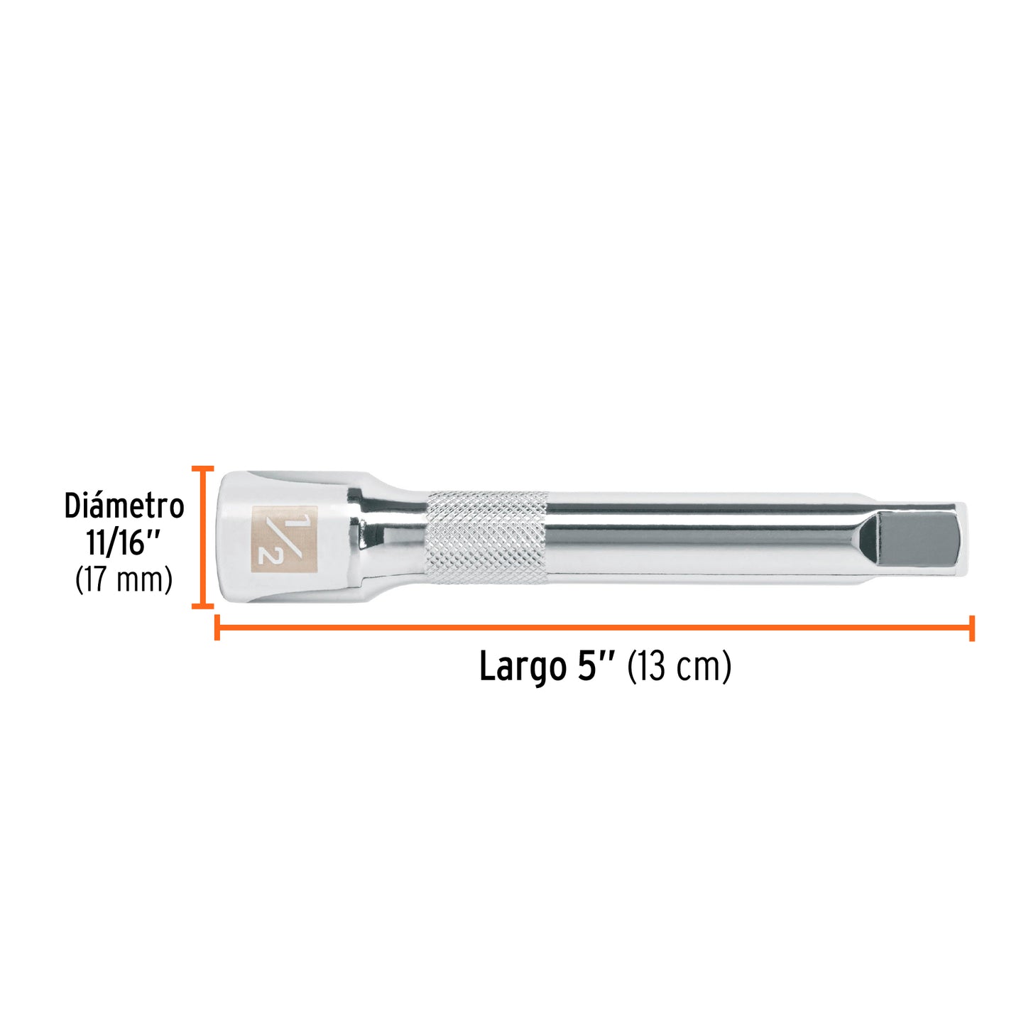Extension de 5p para matraca para dados cuadro 1/2p 13416 truper Pieza