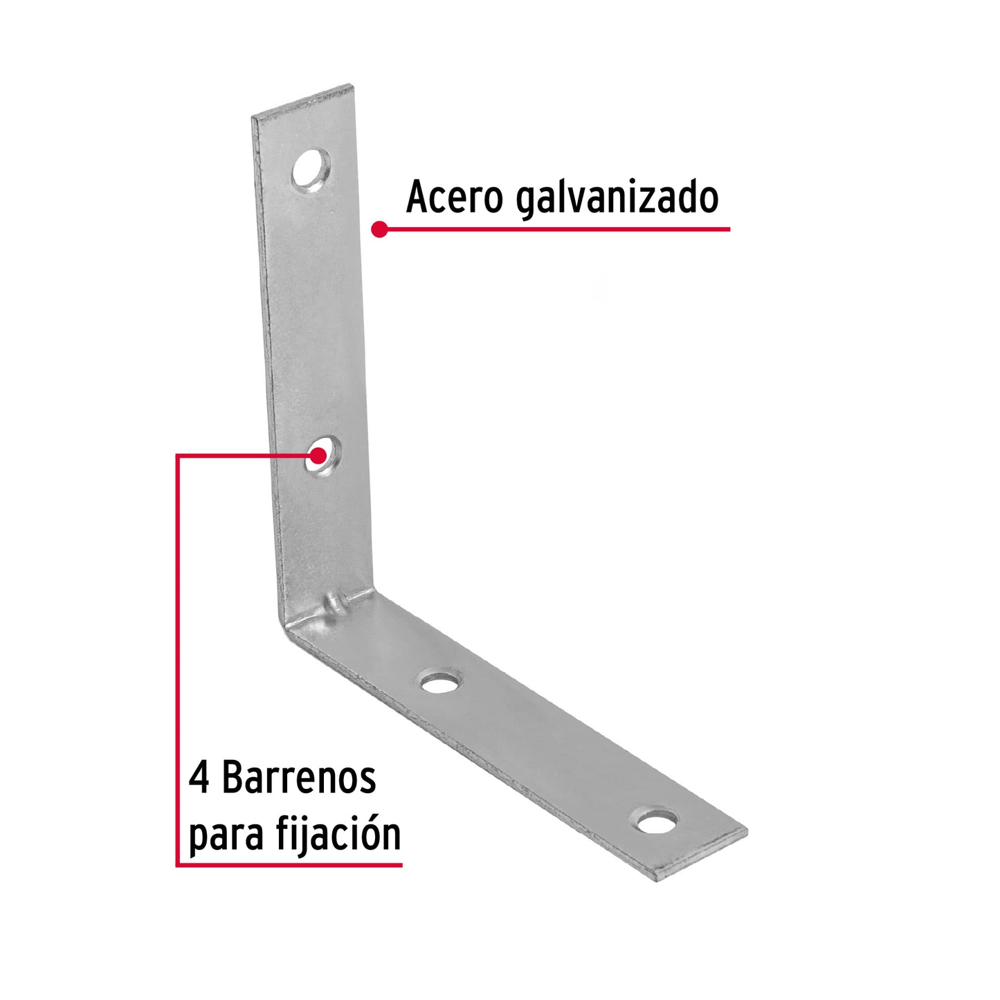 Escuadra esquinera 3 1/2 x 3 1/2 41035 Fiero Pieza