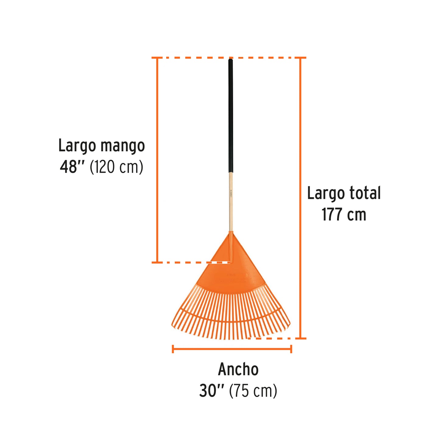 Escoba de polipropileno con 30 dientes alto impacto 19065 truper Pieza