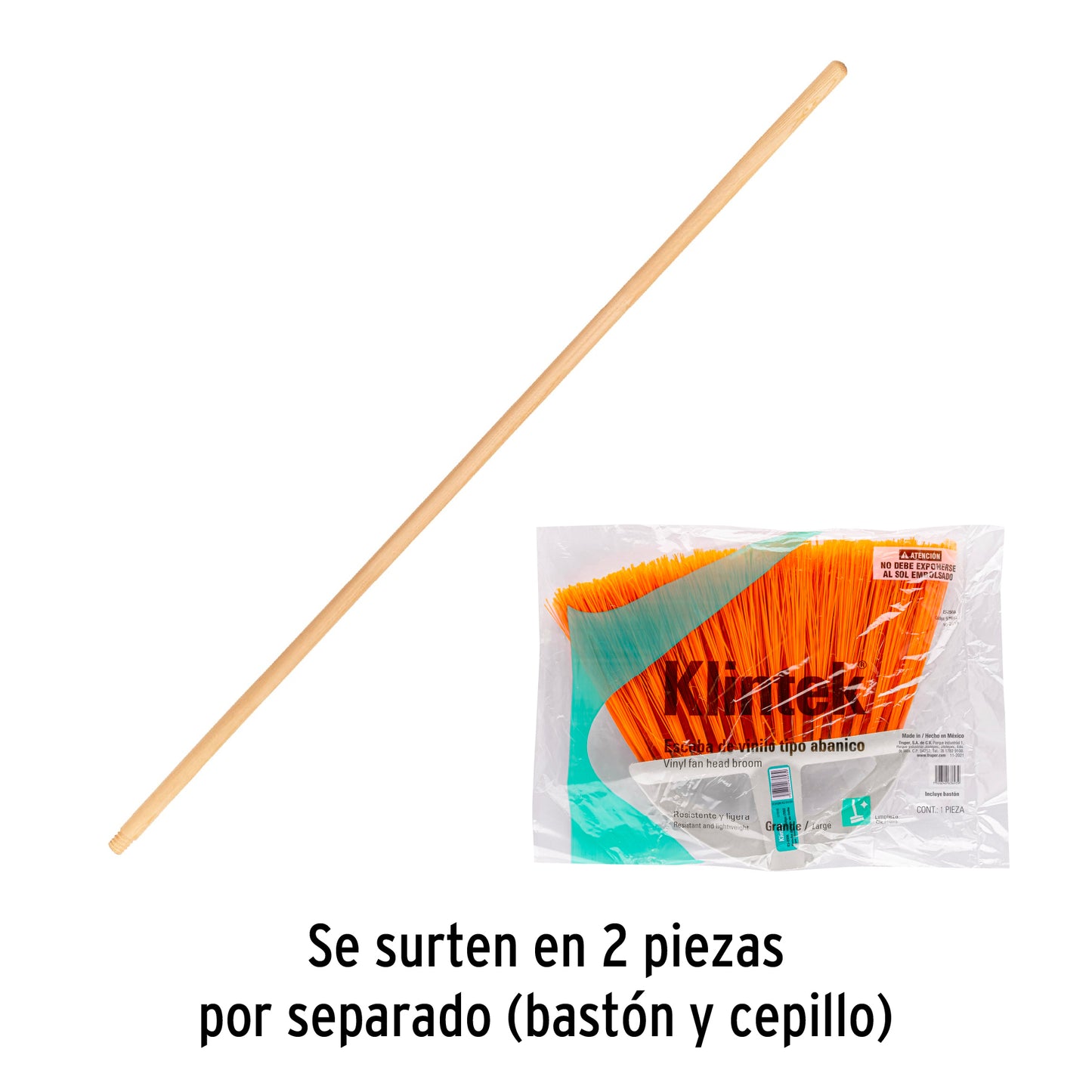 Escoba plastico tipo abanico grande 57052 klintek Pieza