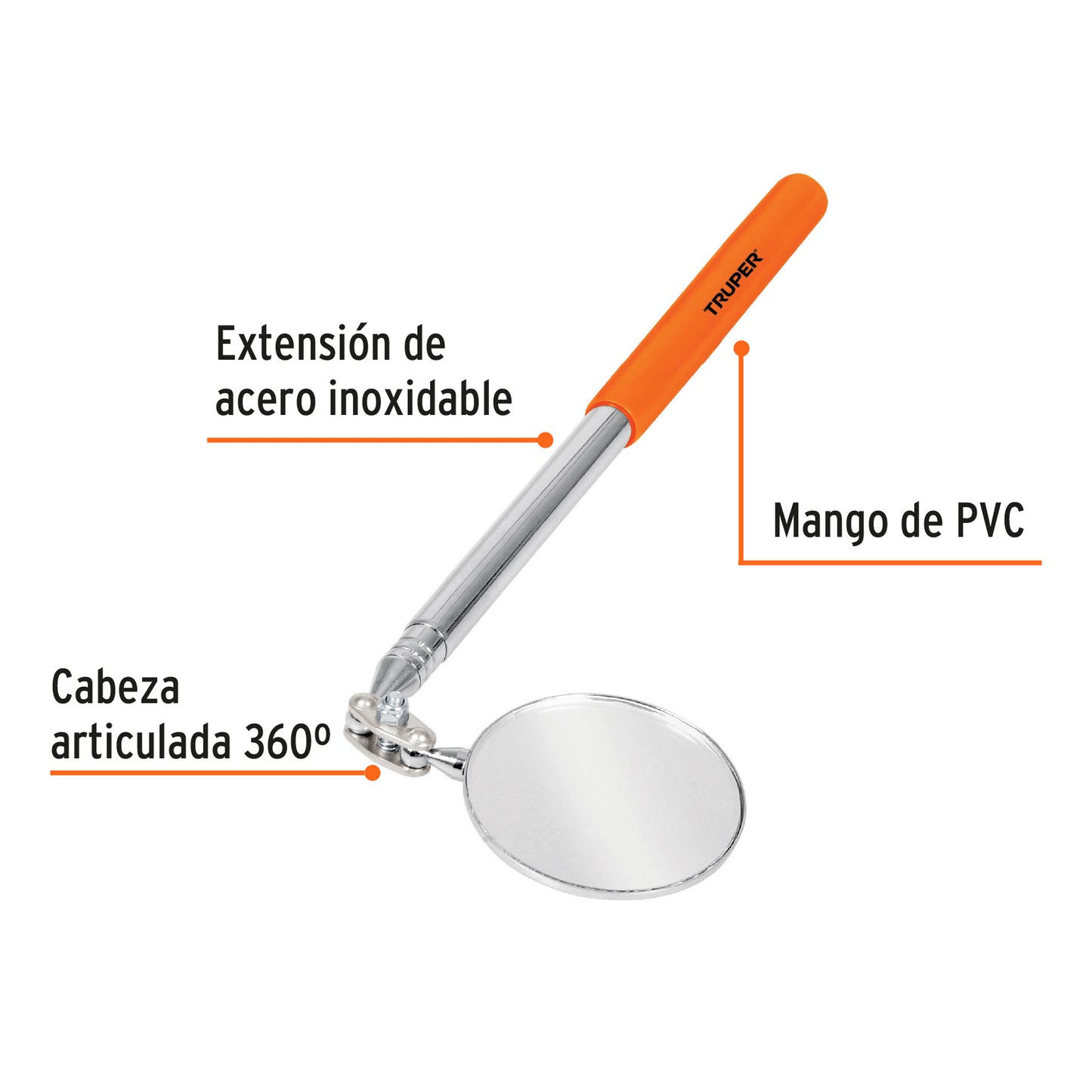 Espejo telescapico de inspeccion 14544 truper Pieza