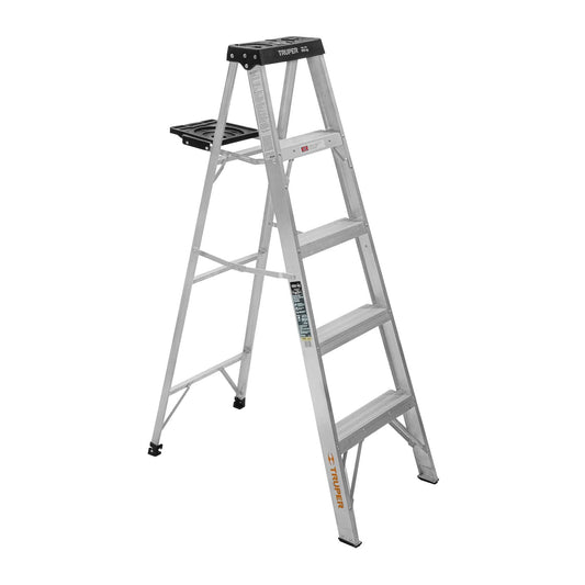 Escalera de tijera tipo iii 4 escalones con bandeja truper16742 Pieza