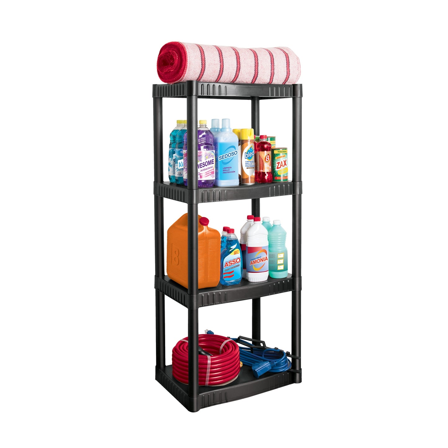 Estante tubular plegable 4 repisas 25075 pretul Pieza