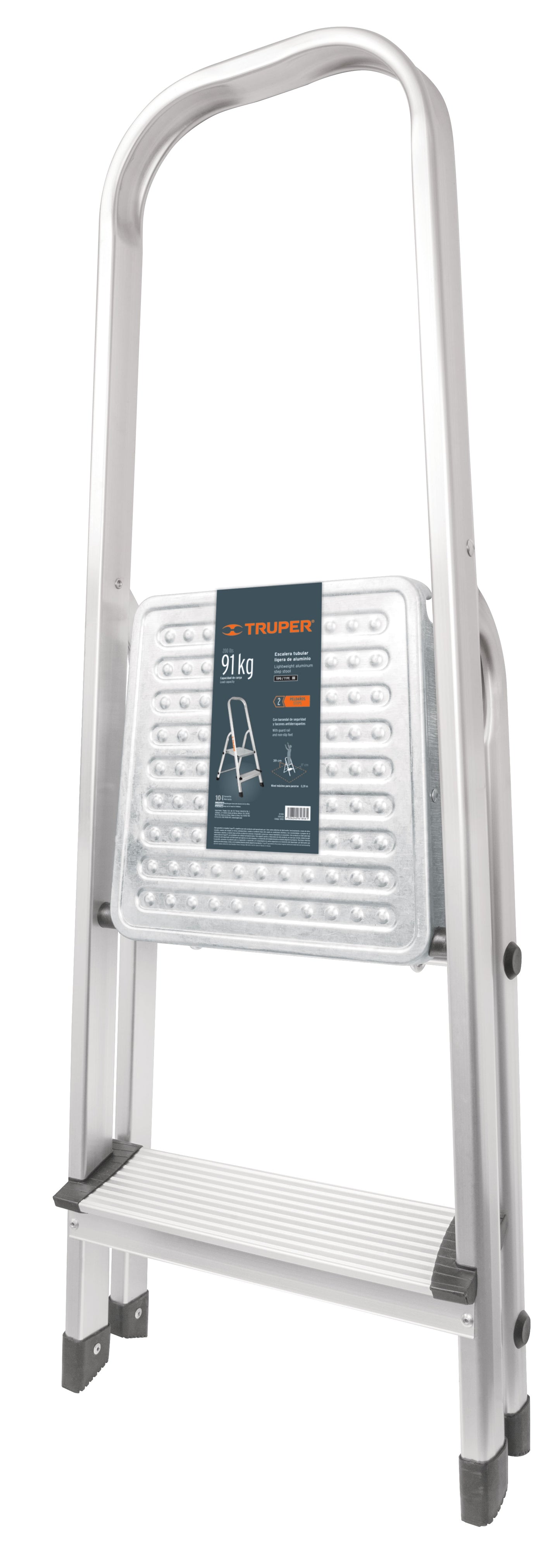 Escalera tubular plegable 2 peldaños aluminio 16763 truper Pieza