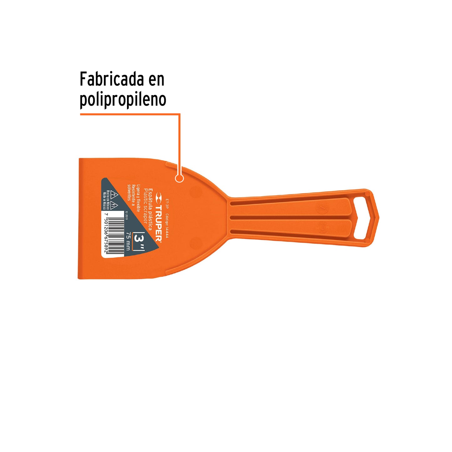 Espatula plastico 3p 14444 truper Pieza