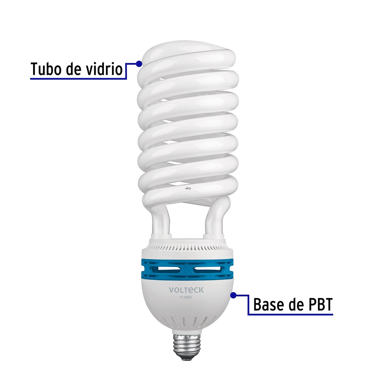 Foco 105 w espiral alta potencia t5 en caja volteck47101 Pieza