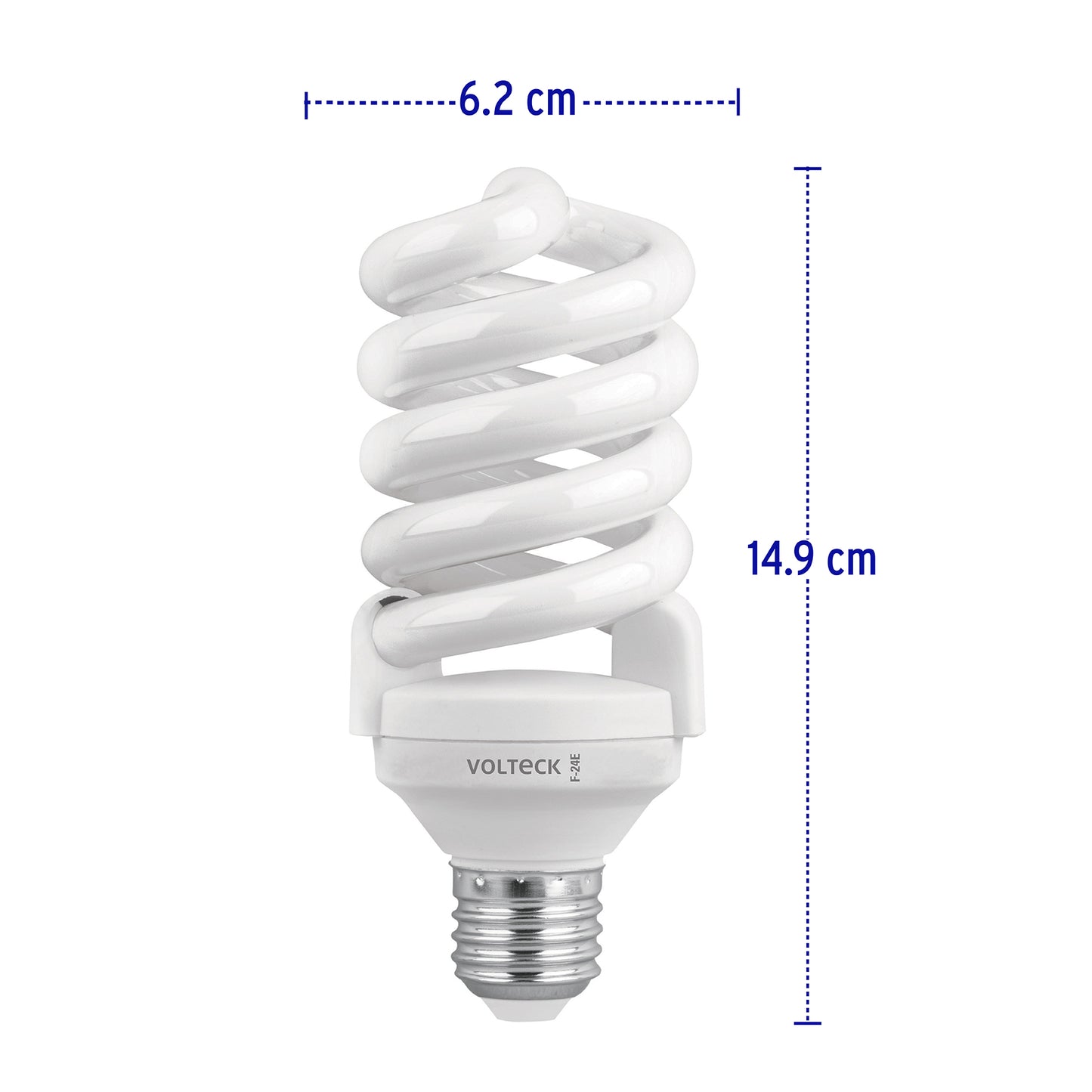 Foco 24 w espiral t4 4 piezas en caja volteck 46826 Pieza