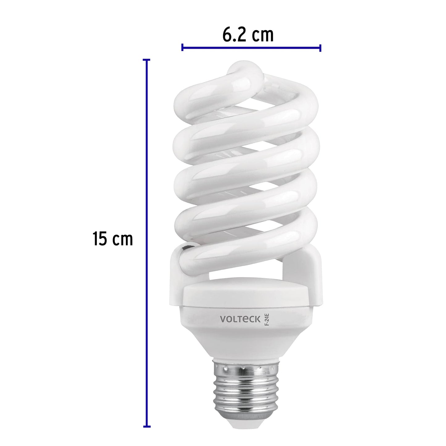 Foco 24 w espiral t4 4 piezas en caja volteck 46826 Pieza