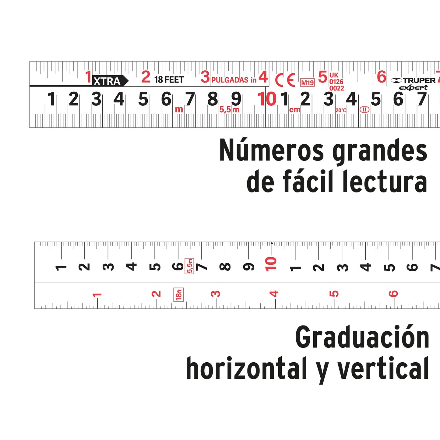 Flexometro fatboy 5.5 mts cinta 1 1/8 15385 Pieza