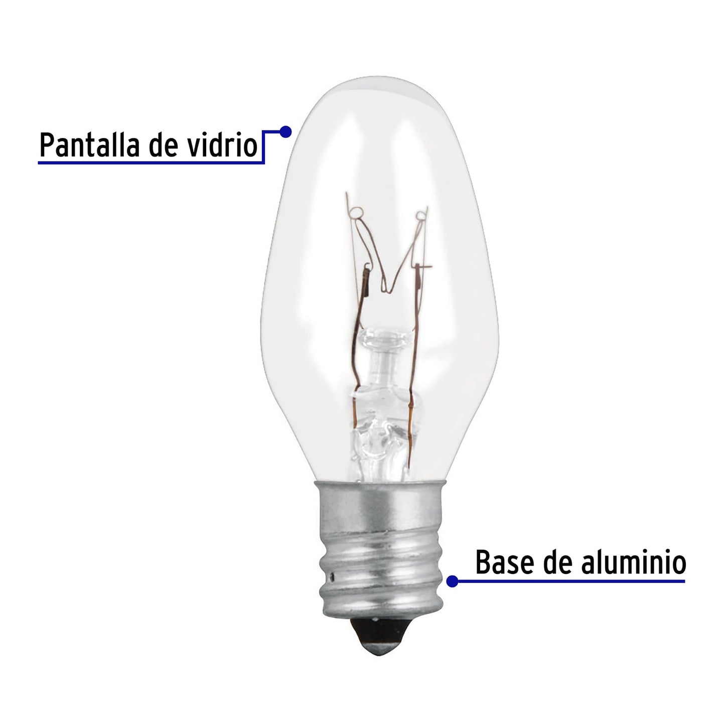 Foco 7 1/2 fijo transparente 46823/fu0054 voltech Pieza