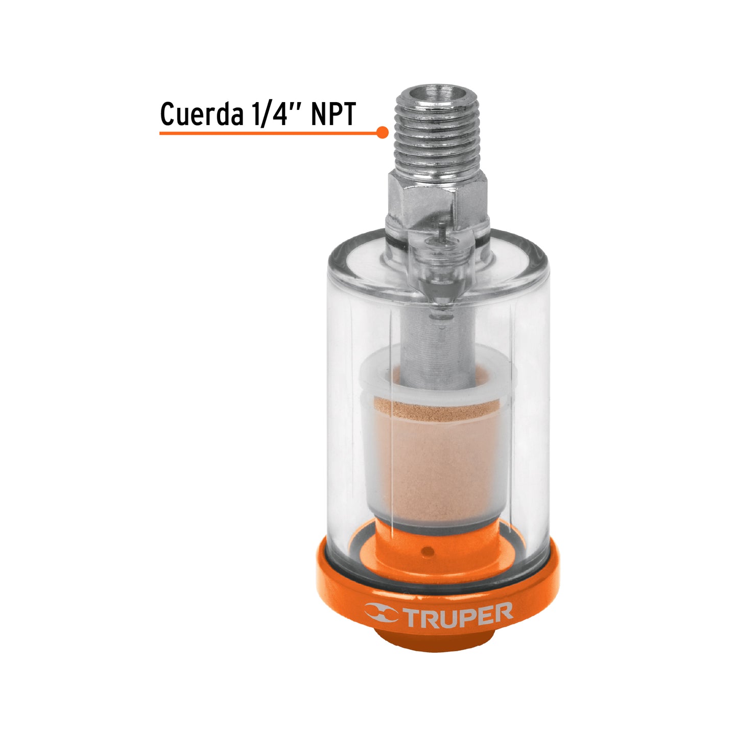 Filtro separador de agua y aceite 120 psi para compresor 19027 truper Pieza