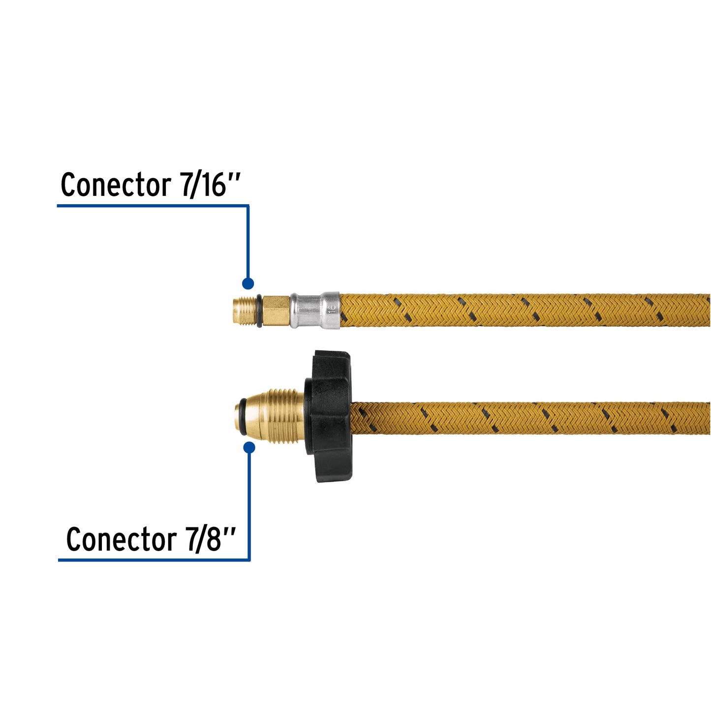 Manguera hule vinilo pictail para gas 55 cm 49512 foset Pieza