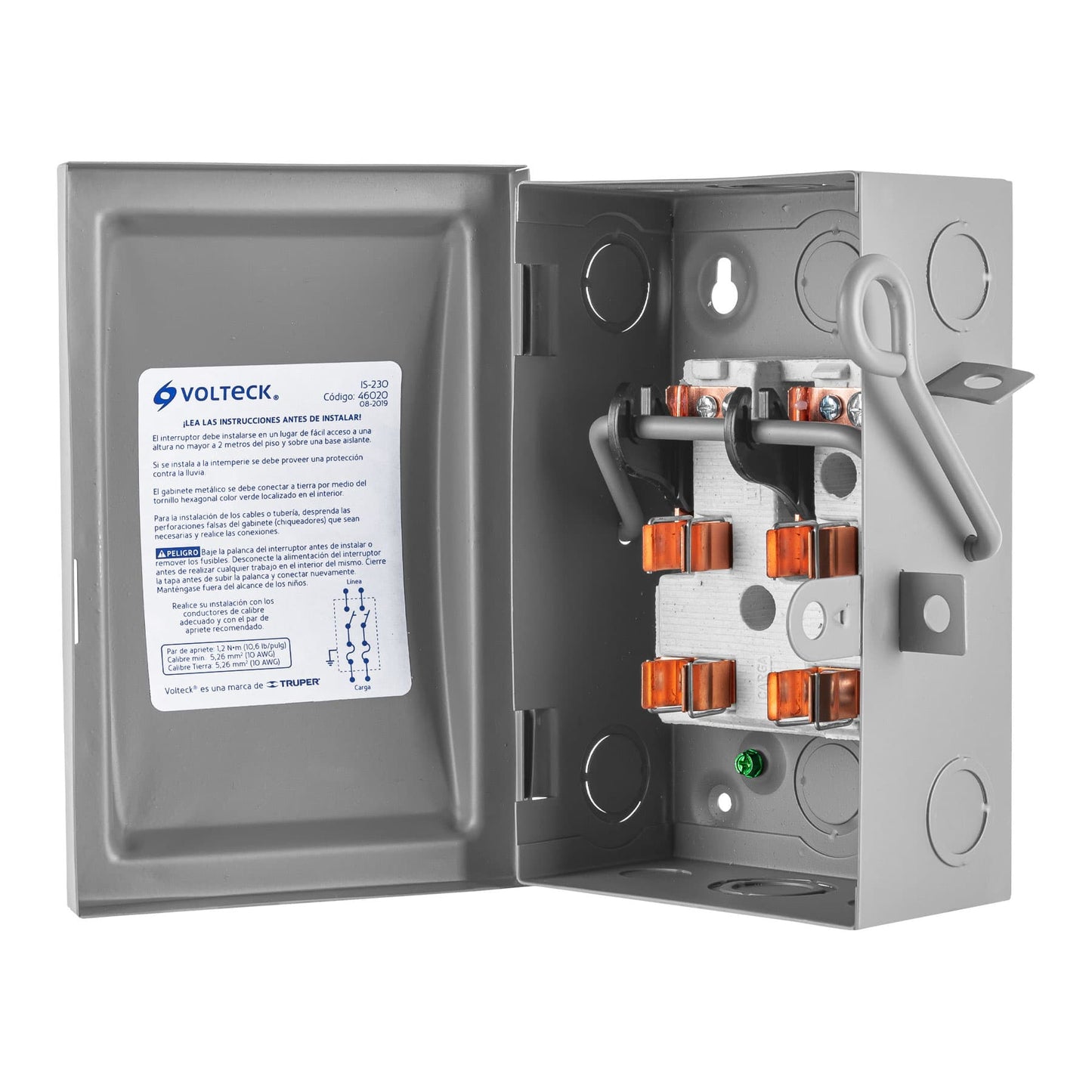Interruptor de seguridad 2 polos 30 amp 46020 volteck Pieza