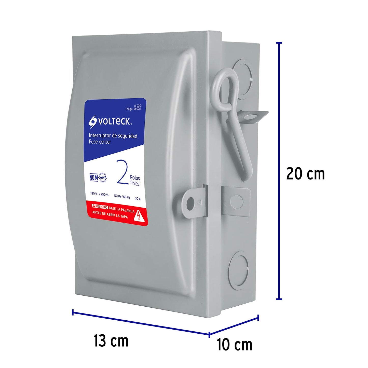 Interruptor de seguridad 2 polos 30 amp 46020 volteck Pieza