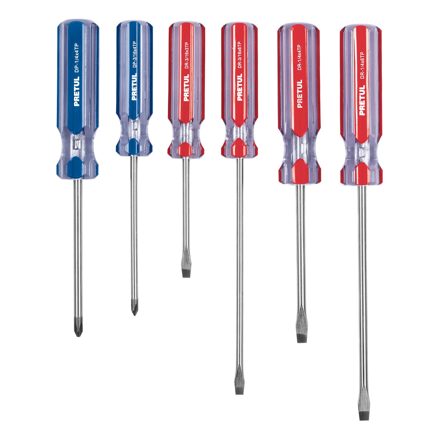 Juego de desarmadores 6 piezas mango pvc pretul 20214 Pieza