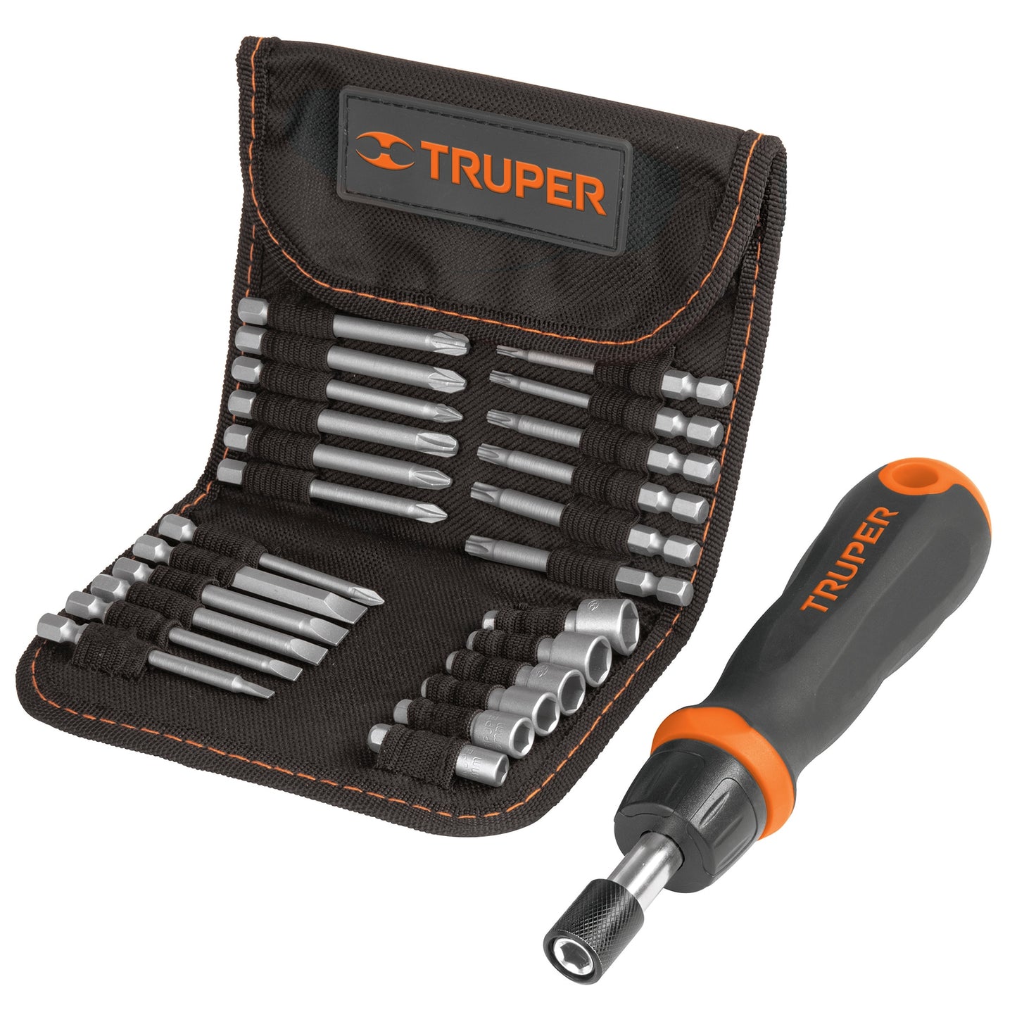 Desarmador tipo matraca con 18 puntas y 6 dados Truper 18219 Pieza