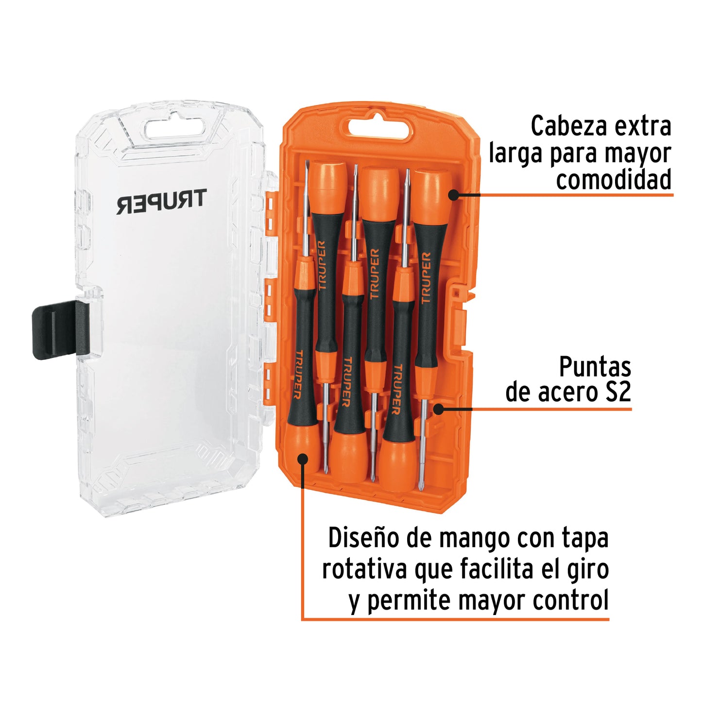 Juego con desarmador de precision 6 piezas 14202 Pieza