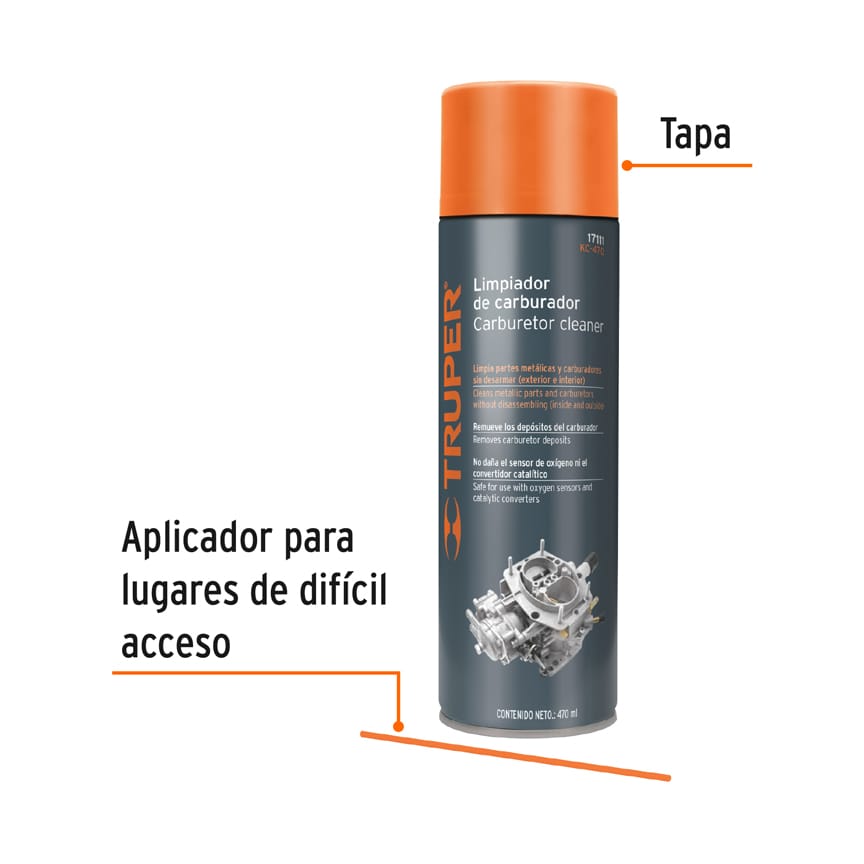 Limpia carburador 470 ml 17111 truper Pieza