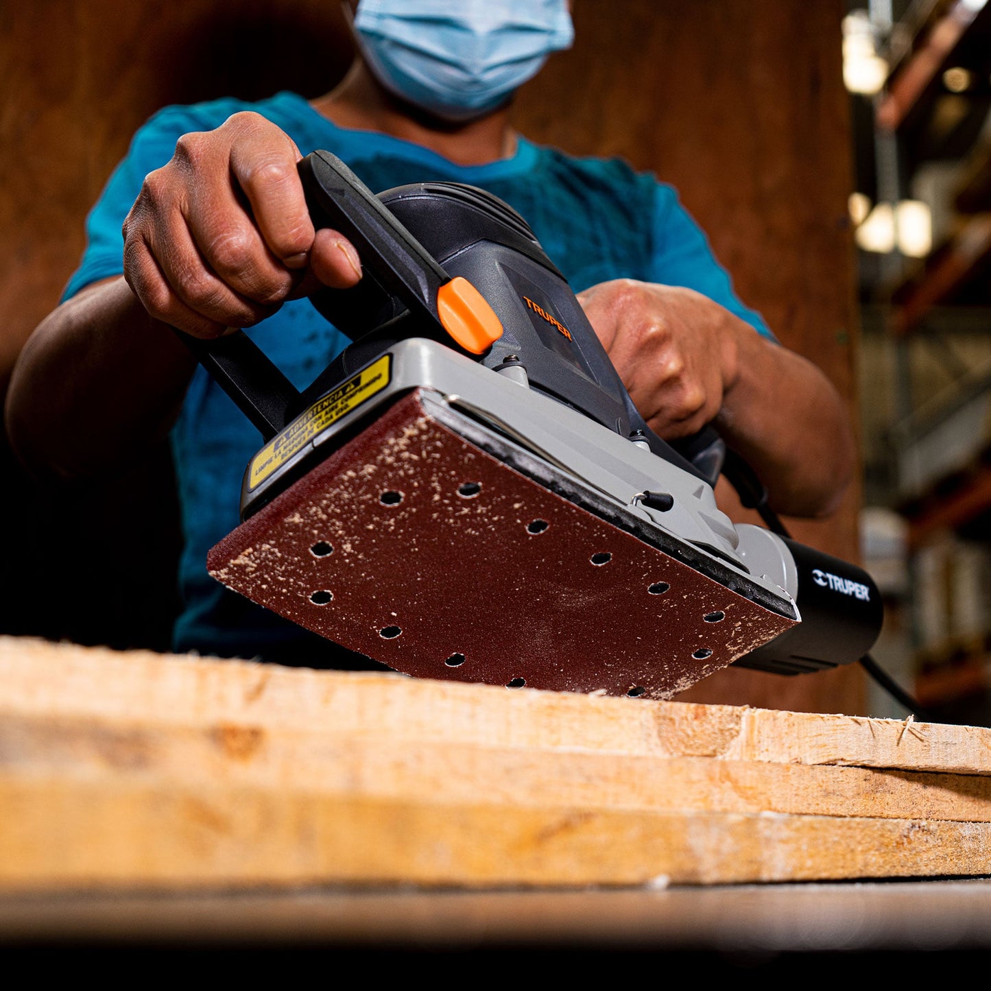 Lijadora orbital 1/2 hoja 360 w. Industrial Truper 15090 7501206639948 Pieza