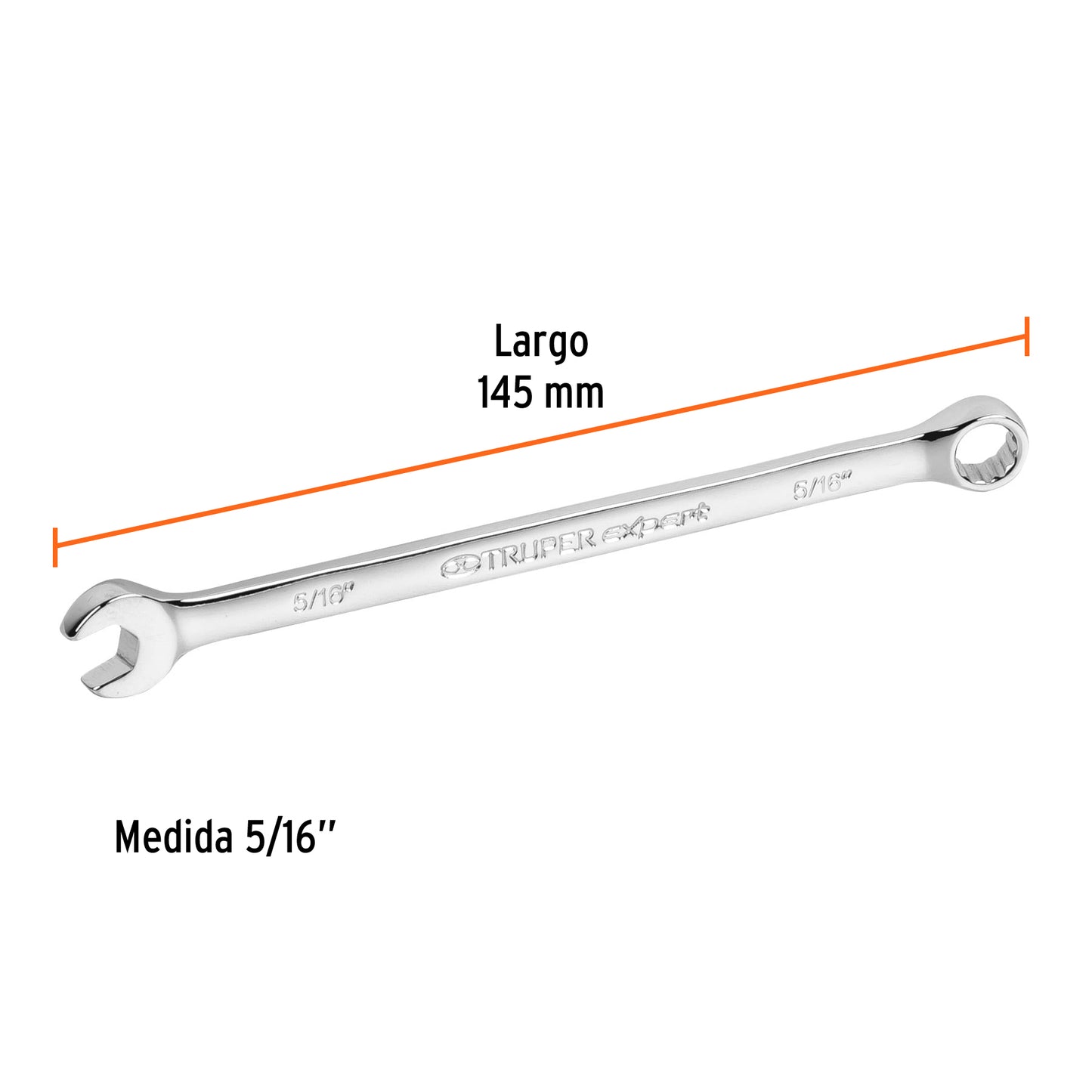Llave combinada extralarga 5/16p x 147 mm Pieza