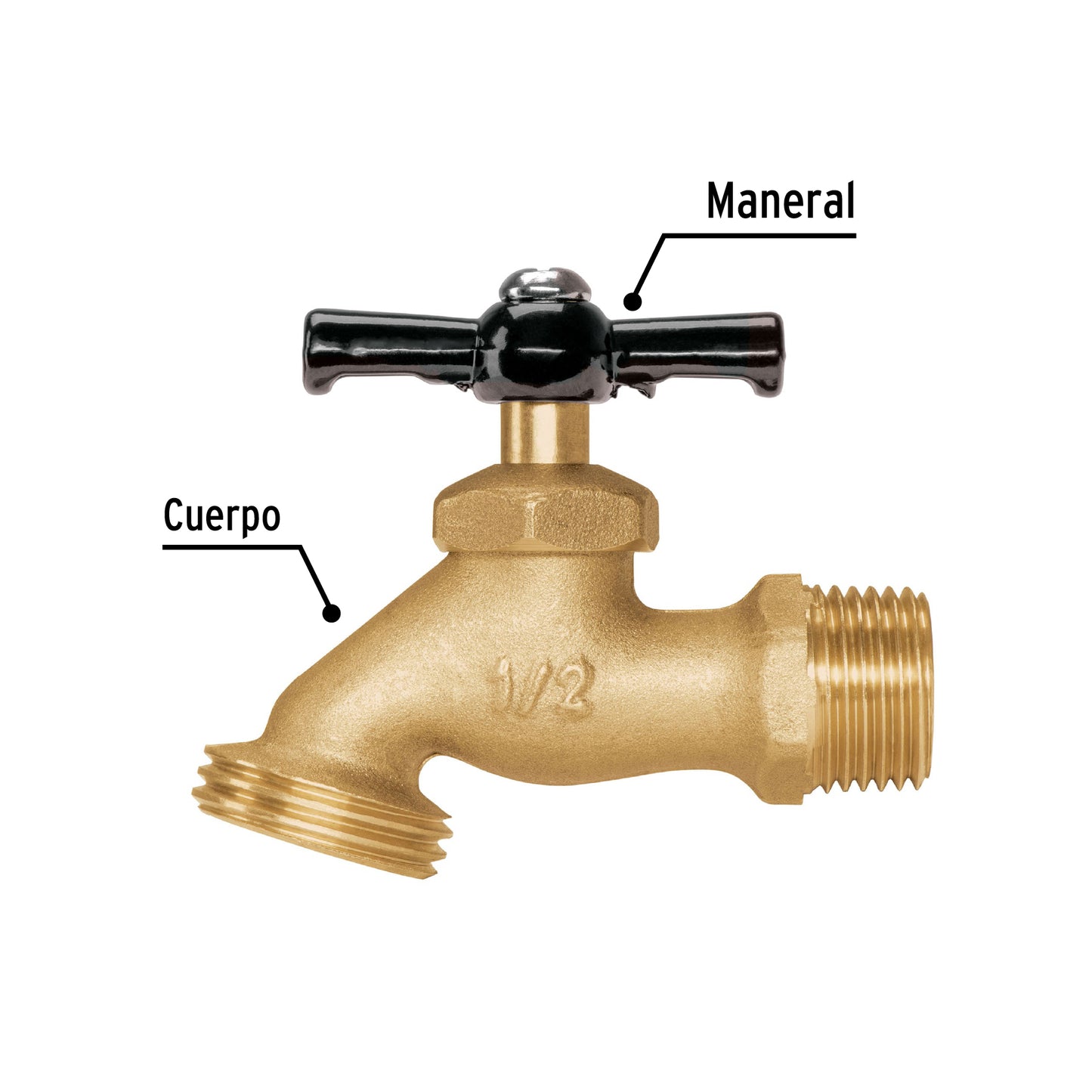 Llave para manguera de laton 1/2p 100g 22146 pretul Pieza