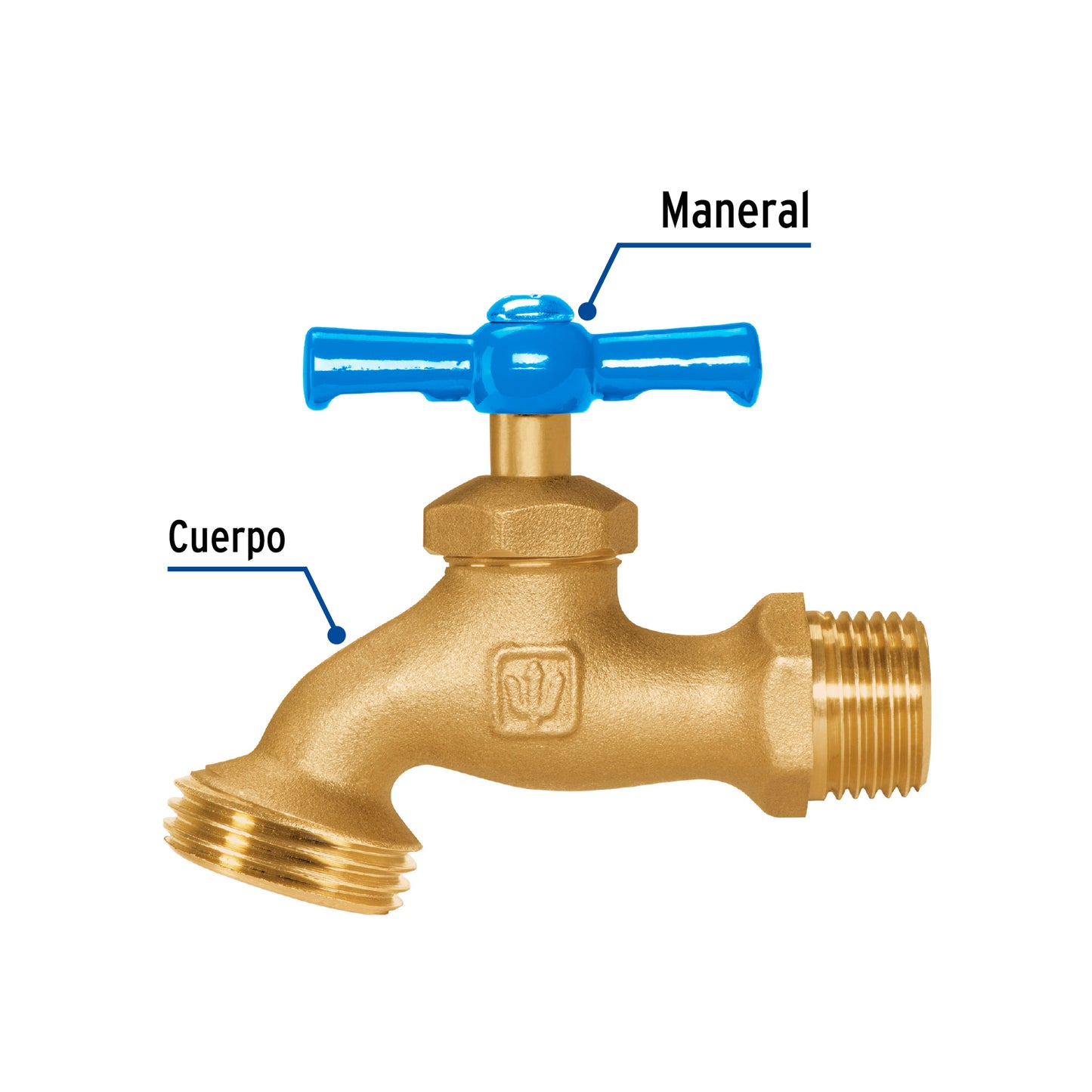 Llave para manguera de laton 1/2p 140g 49082 foset Pieza