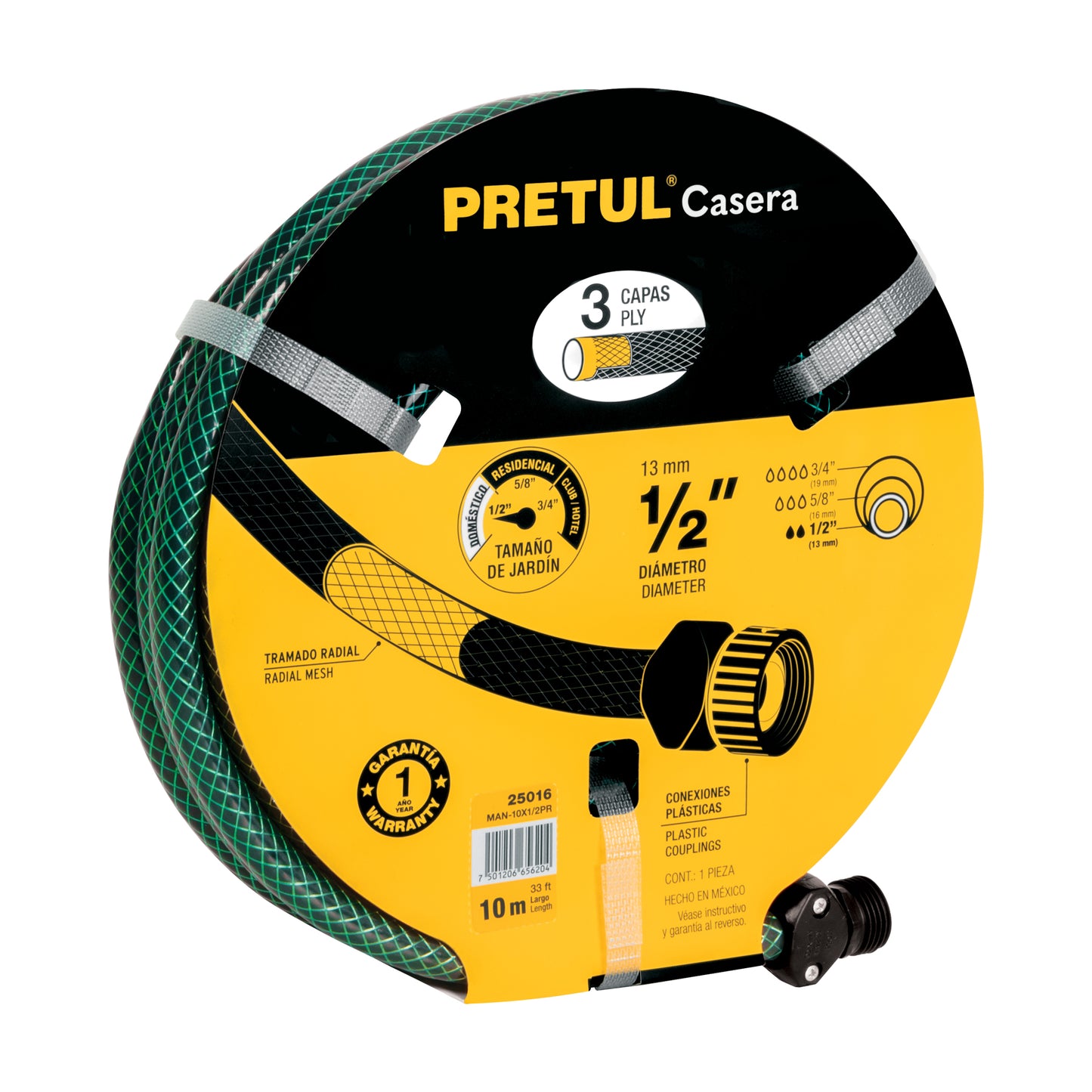 Manguera 1/2 reforzada 3 capas 10 m Pretul 25016 Pretul Pieza