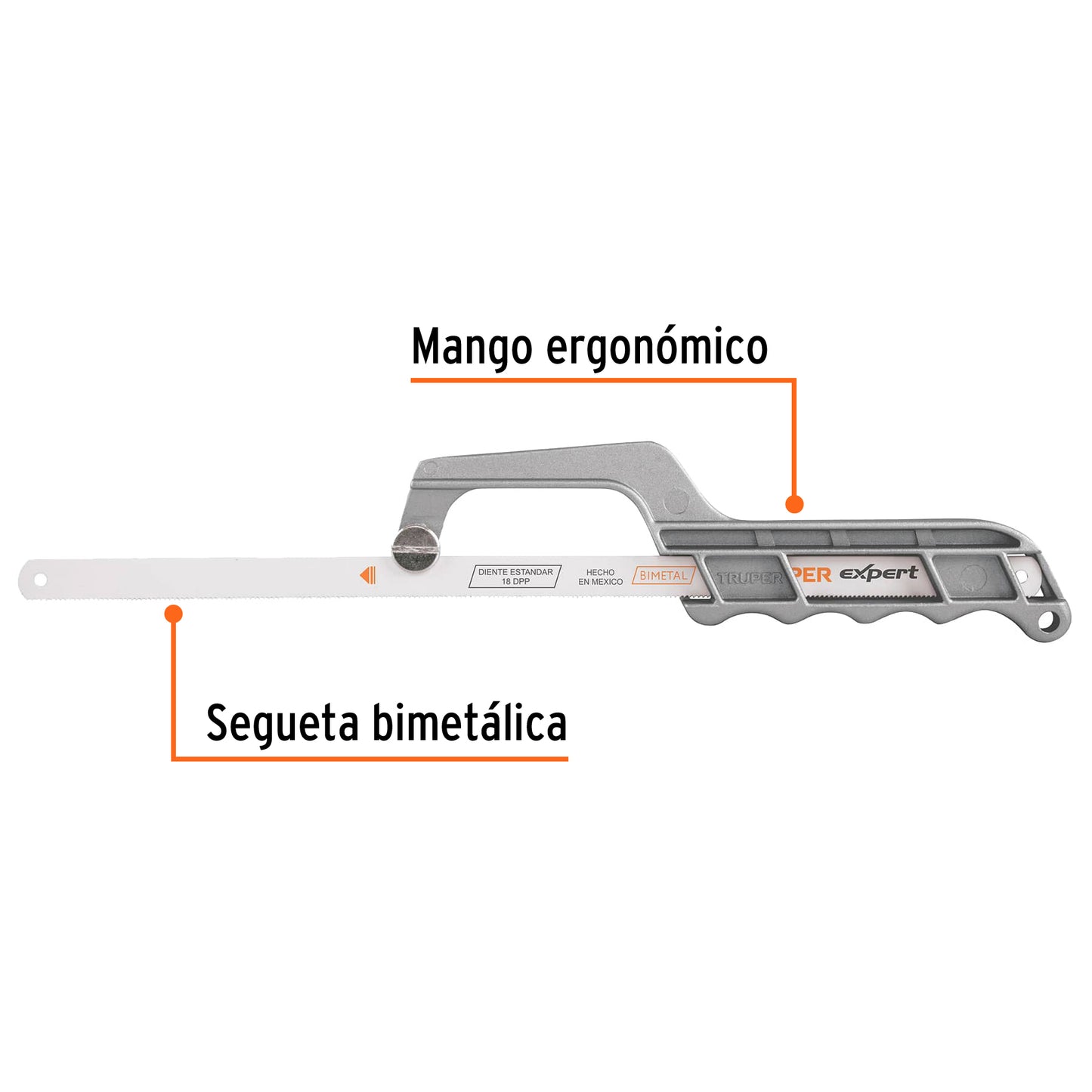 Mini arco de aluminio para segueta 12p truper10236 Pieza