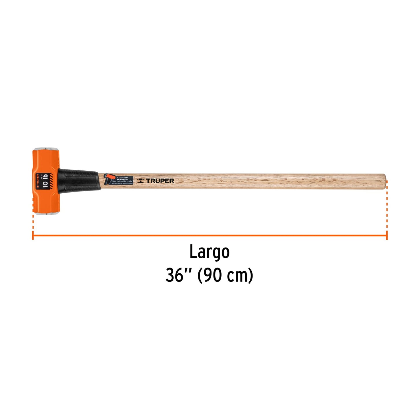Marro octagonal 10 lbs. mango madera 36 16512 Truper Pieza