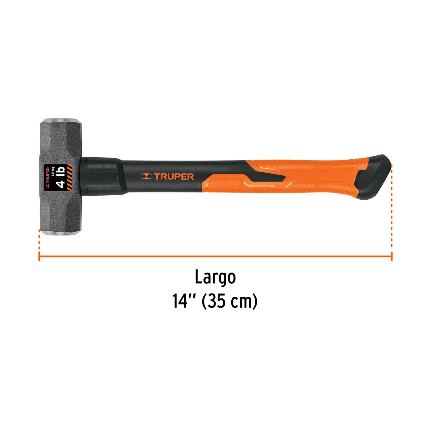 Marro octagonal 4 lbs mango fibra de vidrio Pieza