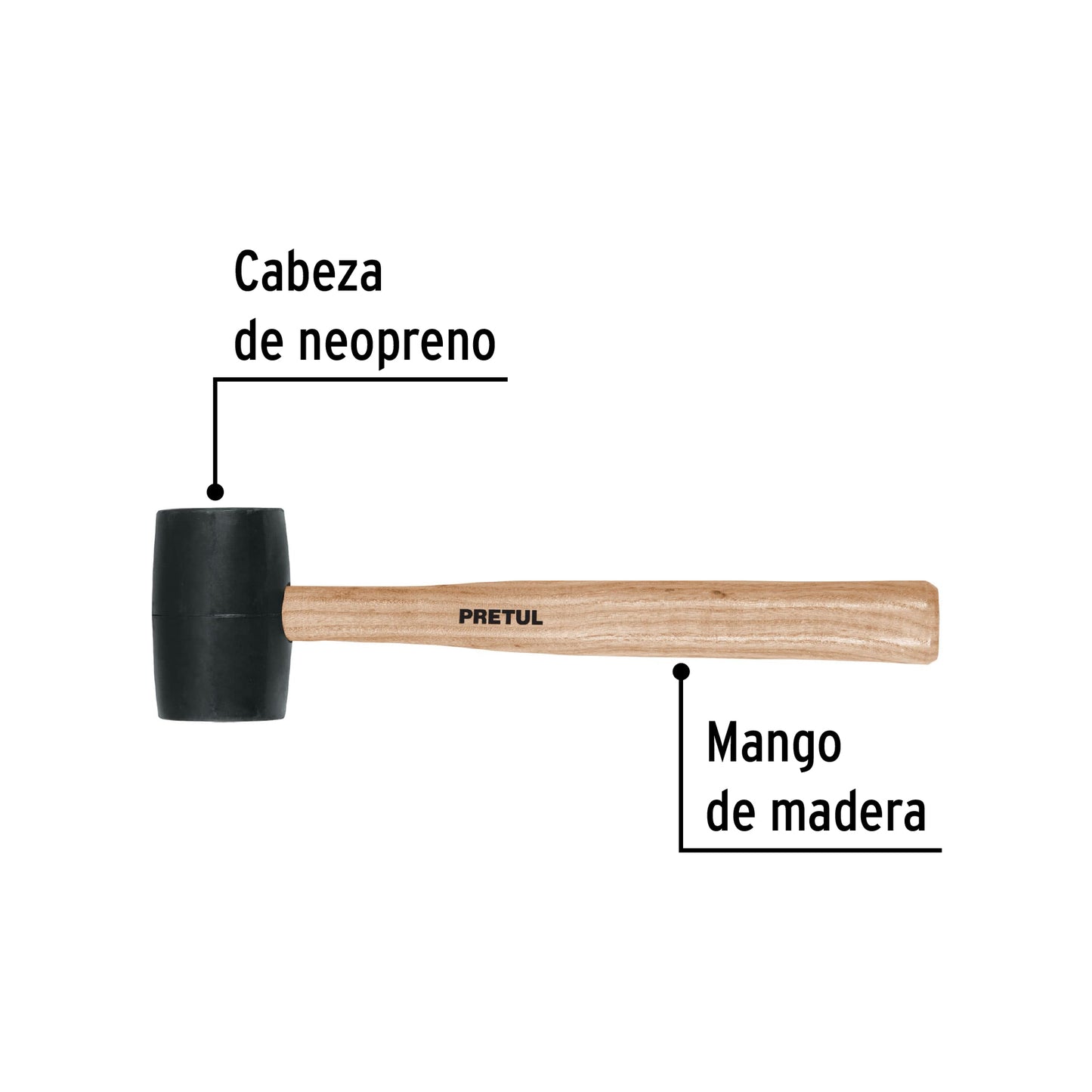 Mazo de hule 16 oz 20566 pretul Pieza