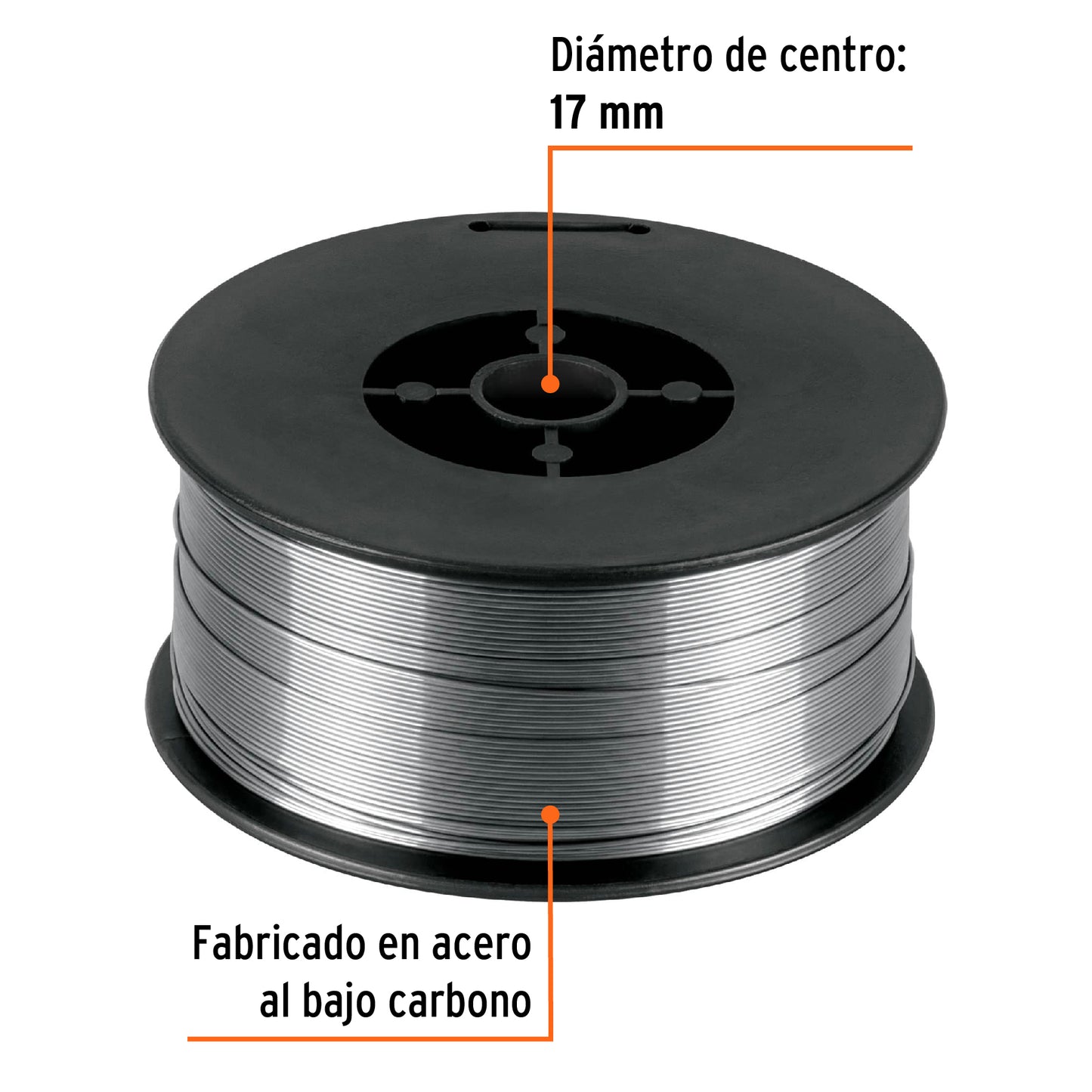 Carrete de microalambre tubular sin gas de 1 kg 13750 truper Pieza
