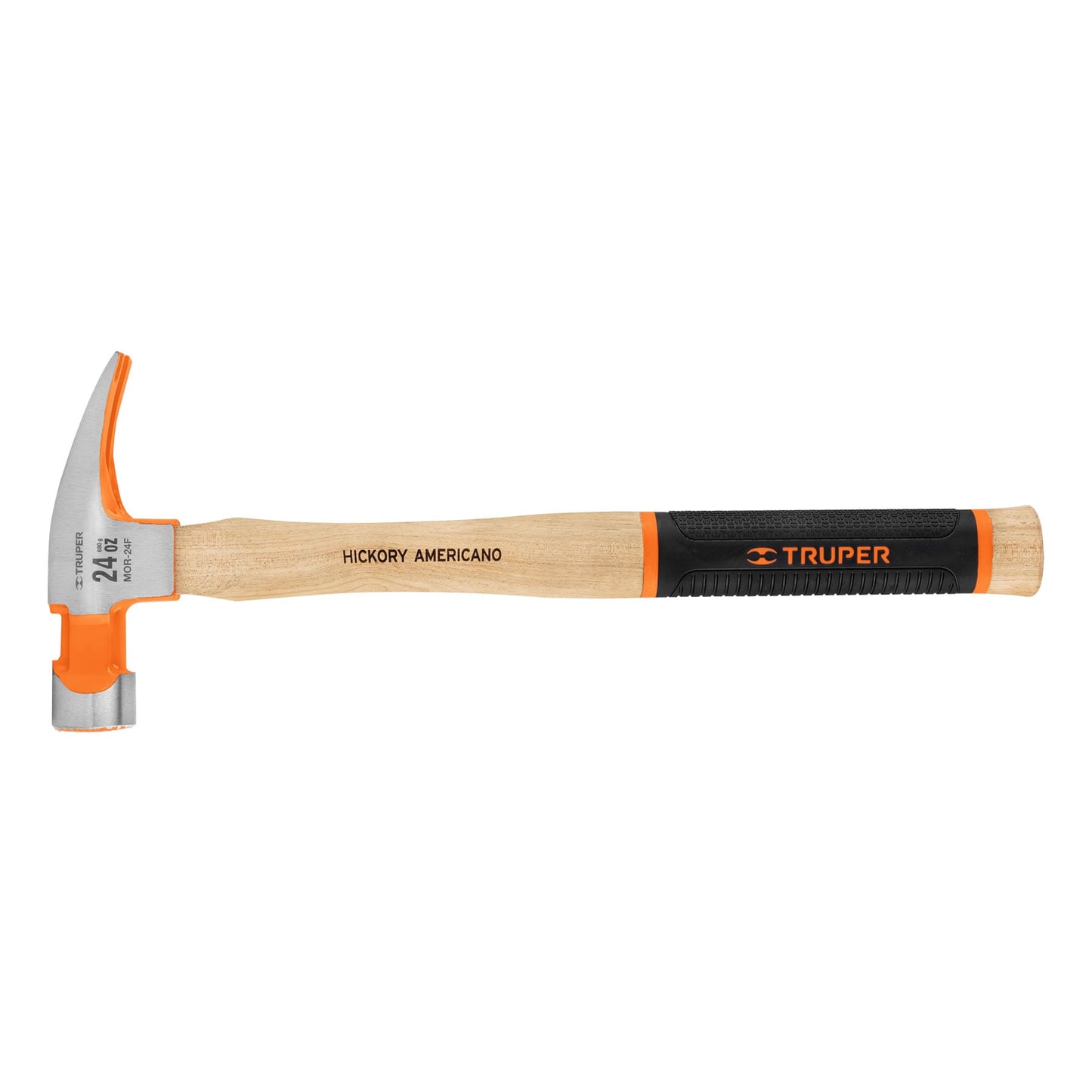 Martillo pulido uña recta 24 oz boca fresada mango hickory 16662 Truper Pieza