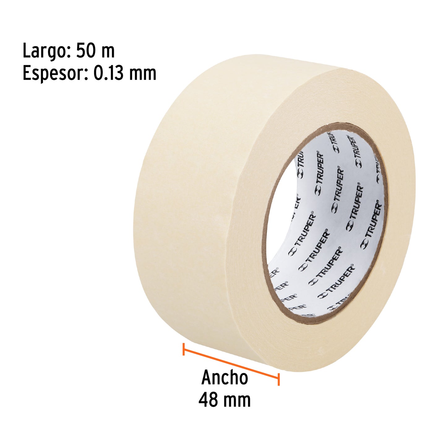 Cinta masking tape 2 x 50 m 12593 Truper Pieza
