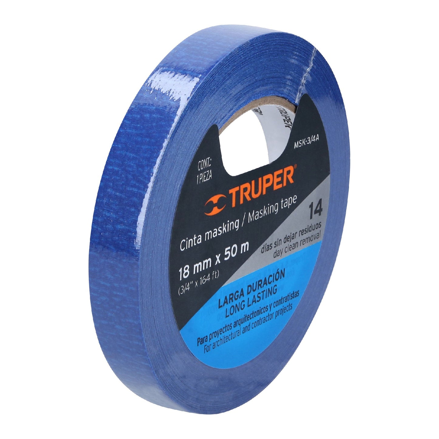 Cinta masking azul 3/4 x 50 mt truper/byp 12621/caz75 truper Pieza