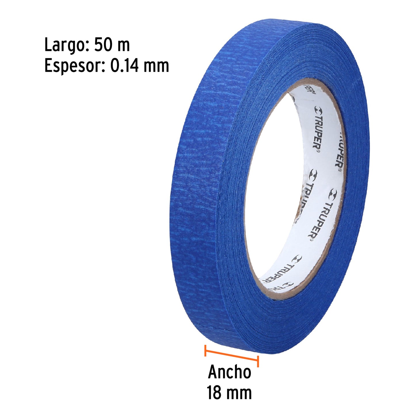 Cinta masking azul 3/4 x 50 mt truper/byp 12621/caz75 truper Pieza