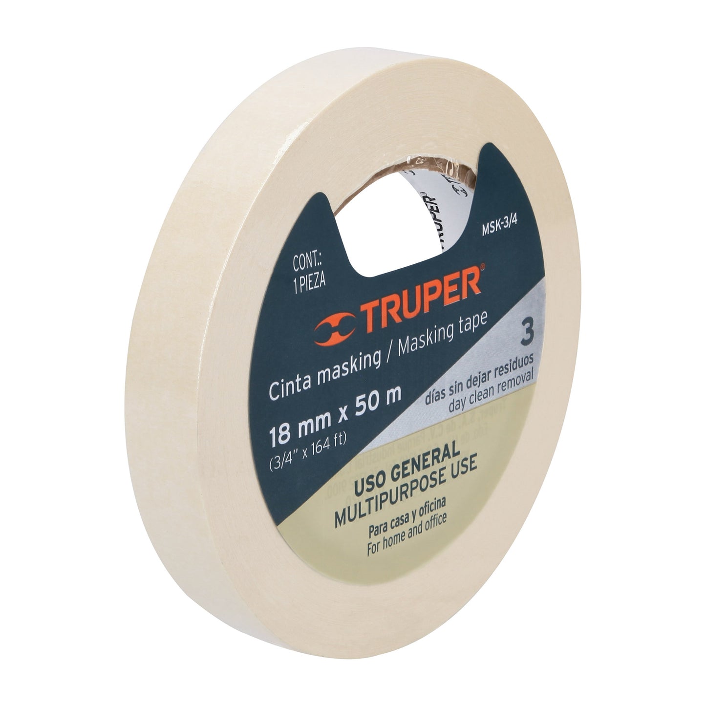 Cinta masking tape 3/4p x 50 mt 12590 truper Pieza