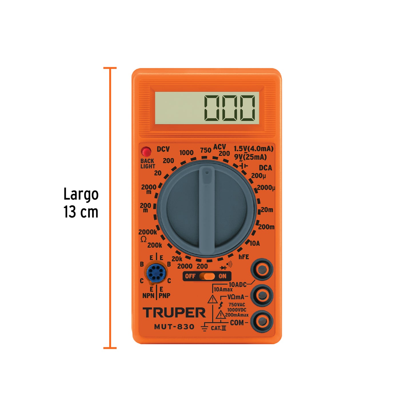 Multimetro digital escolar truper 10400 truper Pieza