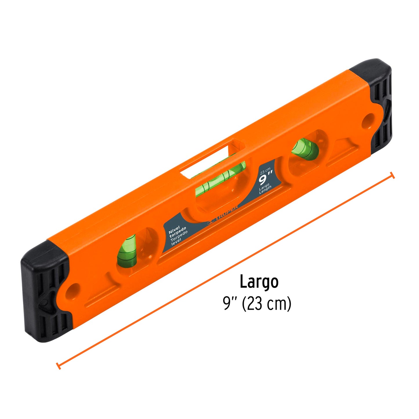 Nivel torpedo de 9 magnetico cuerpo de ABS, truper 11223 Pieza