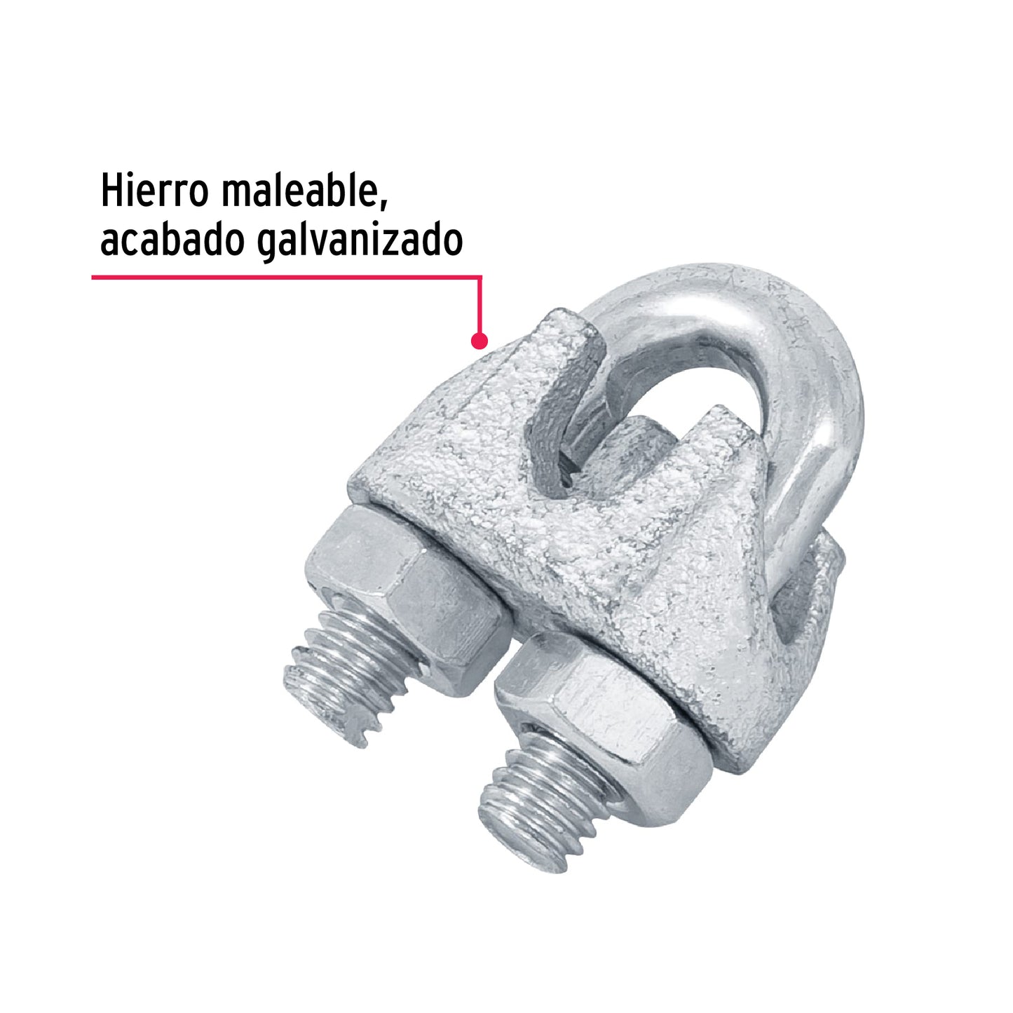 Nudo para cable de 5/16 tarjeta con 2 pzas 44085 Fiero Paquete