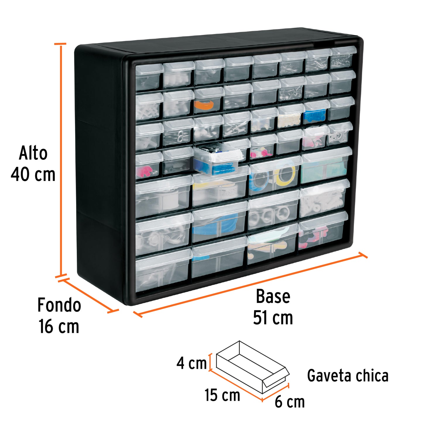 Organizador con 64 compartimientos 10895 truper Pieza