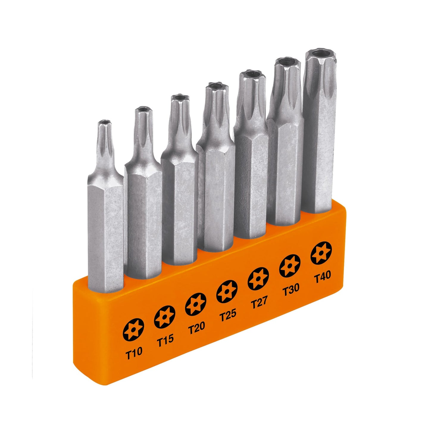Juego de 7 puntas torx con seguro largo 2p en organizador 17813 truper Pieza
