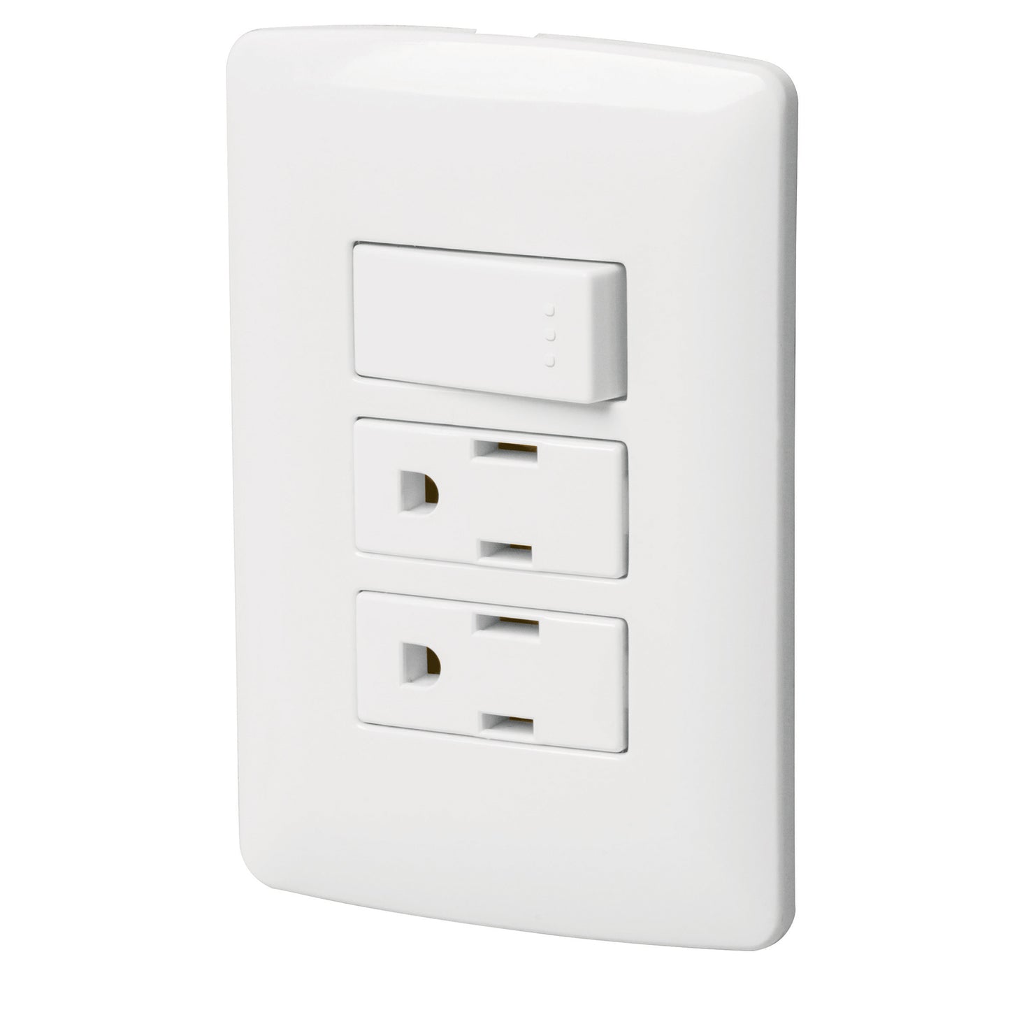 Placa armada 2 contactos e interruptor linea Italiana blanco 46457 Volteck Pieza